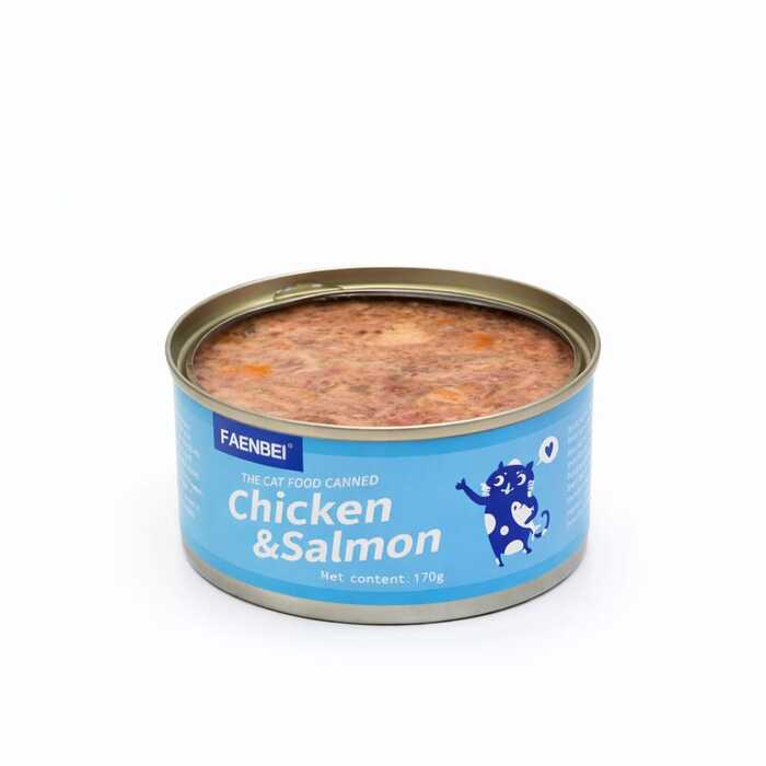 Faenbei Chicken & Salmon Canned Cat Food 170g