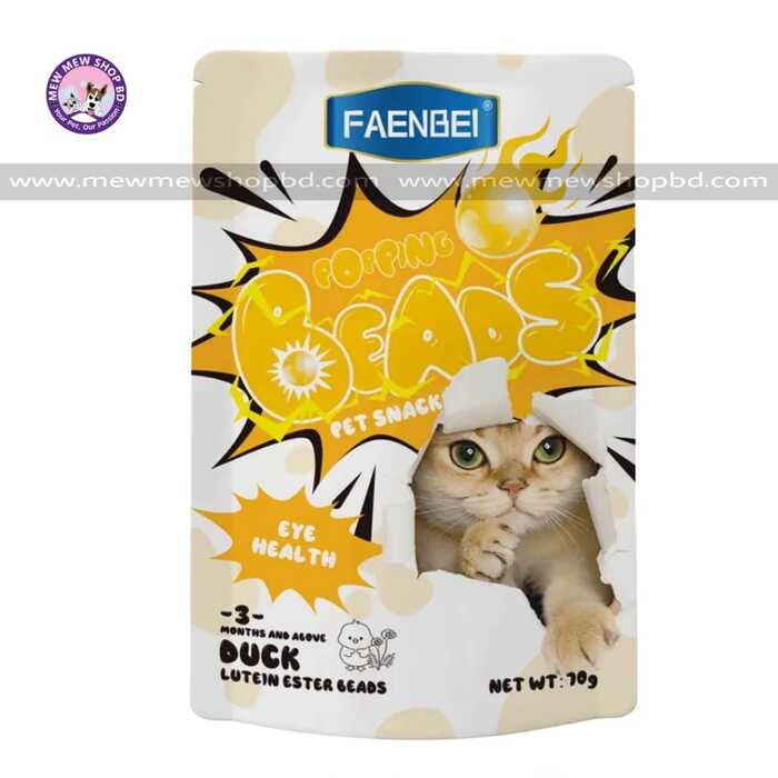 Faenbei Popping Beads Cat Snack with Duck Lutein Ester 70g