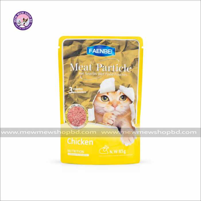 Faenbei Meat Particle Chicken Wet Cat Food Pouch 85g