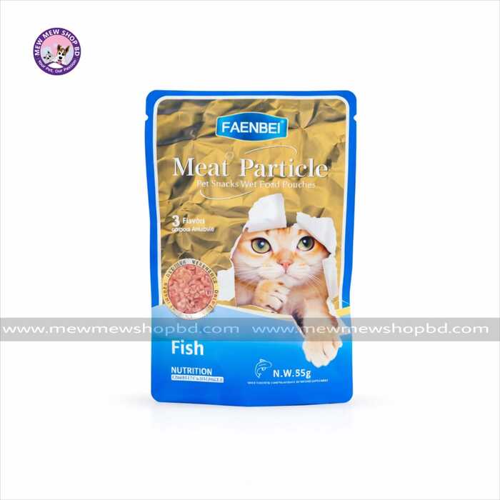 Faenbei Meat Particle Fish Wet Cat Food Pouch 85g