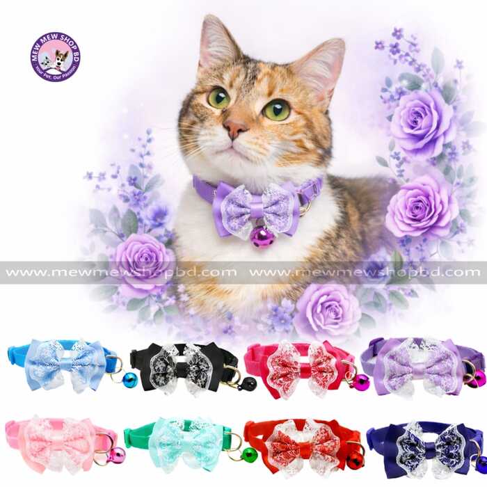 New Design Floral Type Adjustable Bow Collar for Pet Cat