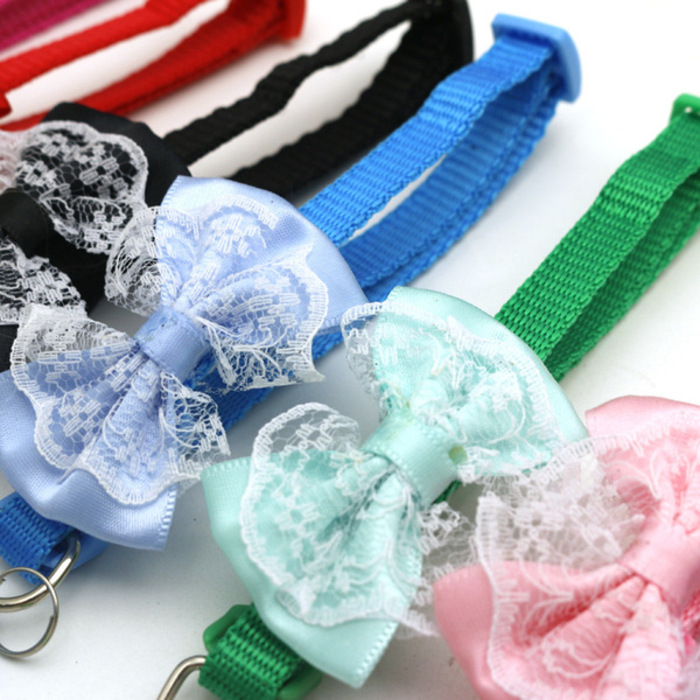 New Design Floral Type Adjustable Bow Collar for Pet Cat