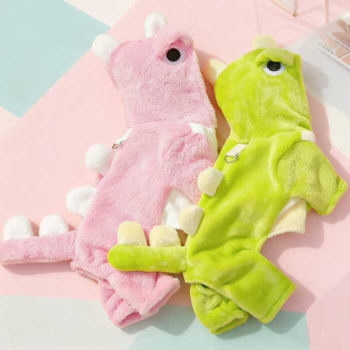Frog Eye Designed Dinosaur Warm Hoodie Sweater / Dress for Pet Cat & Puppy ( No Exchange )