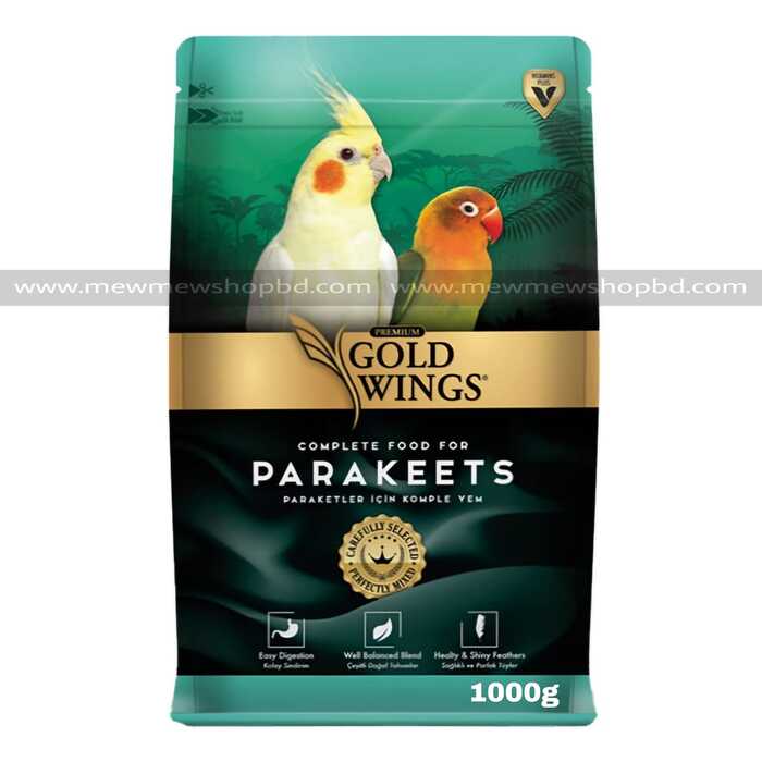 Birds Premium Gold Wings Complete Food for Parakeets 1000g