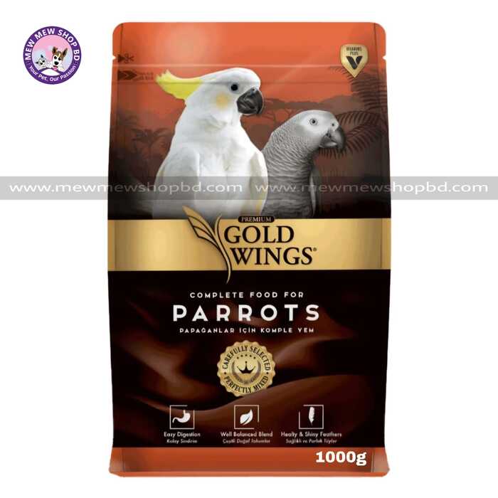 Gold Wings Premium Complete Food for Parrots 1000g