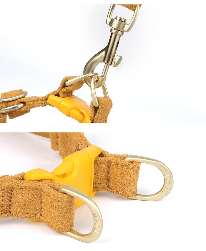 Cat & Puppy Chest Harness Set 360°Wrap Around Lightweight Chest Strap Deer Fiber Fleece Skin Friendly Cat & Dog Leash