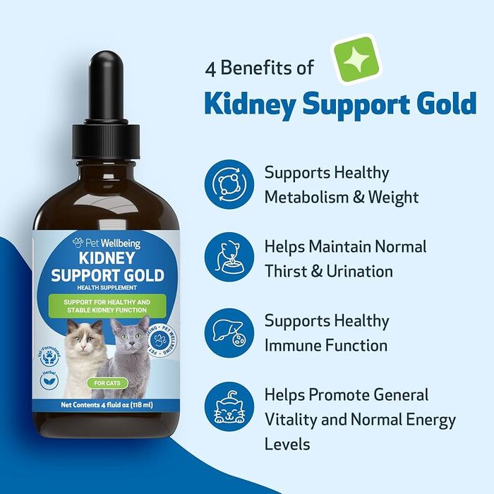 Pet Wellbeing Kidney Support Gold for Cats 118 ml