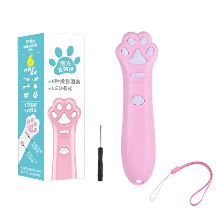 Battery Powered LED 6 Patterns Laser Pointer Funny Cat Toy