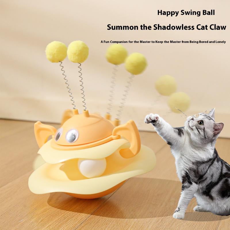 Little Bee Design Roly-poly Tower Tumble Toy for Pet Cat