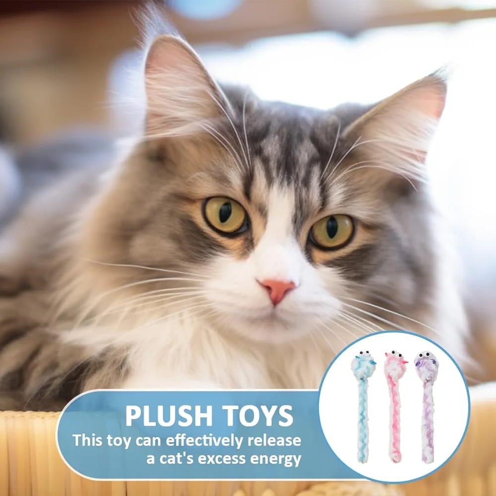 Long Tail Mouse Set for Pet Cat Interactive Playing 1pcs