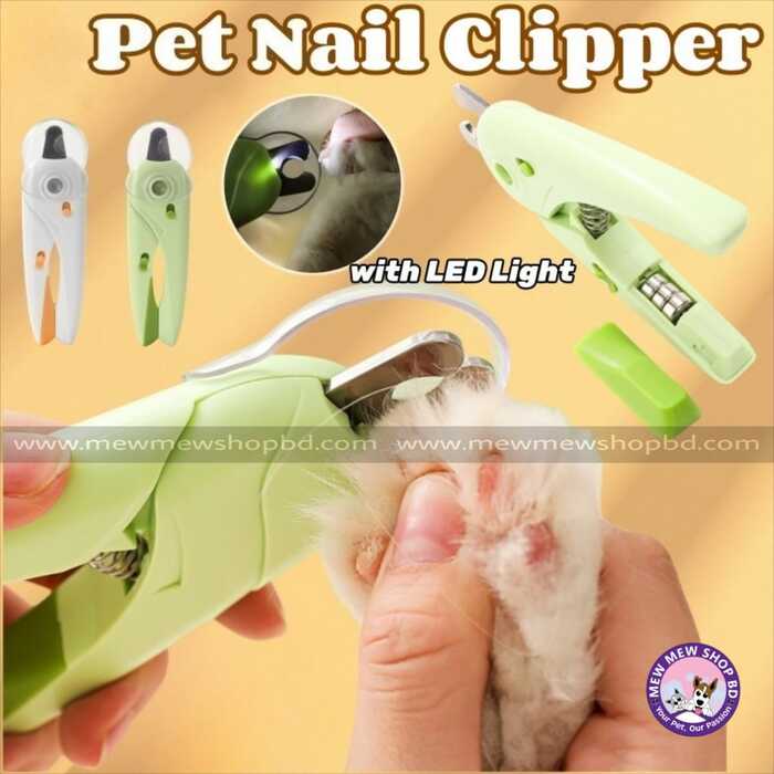 Premium Professional Pet Nail Clippers with Adjustable Hole Including LED Light For Cats & Dogs