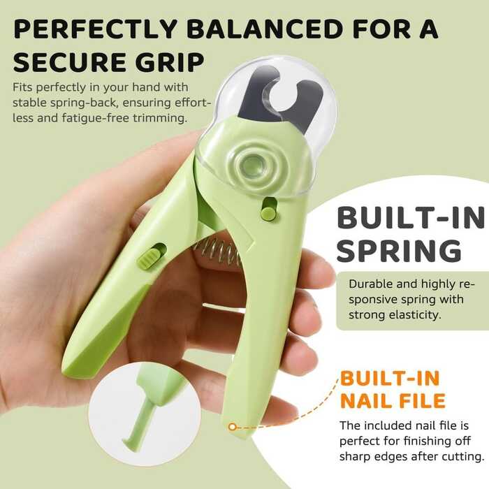 Premium Professional Pet Nail Clippers with Adjustable Hole Including LED Light For Cats & Dogs