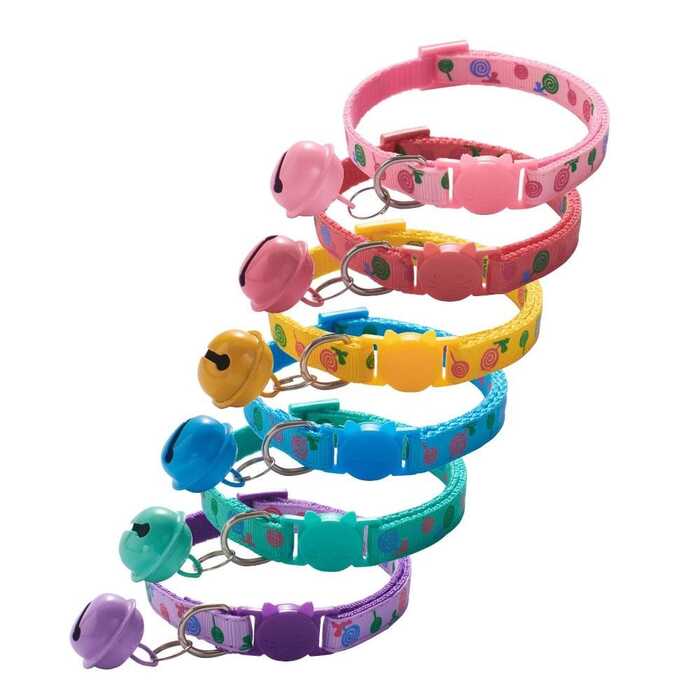 Cat Necklace Collar || Adjustable Breakaway Cat Collar With Bell Rainbow Cat Collar