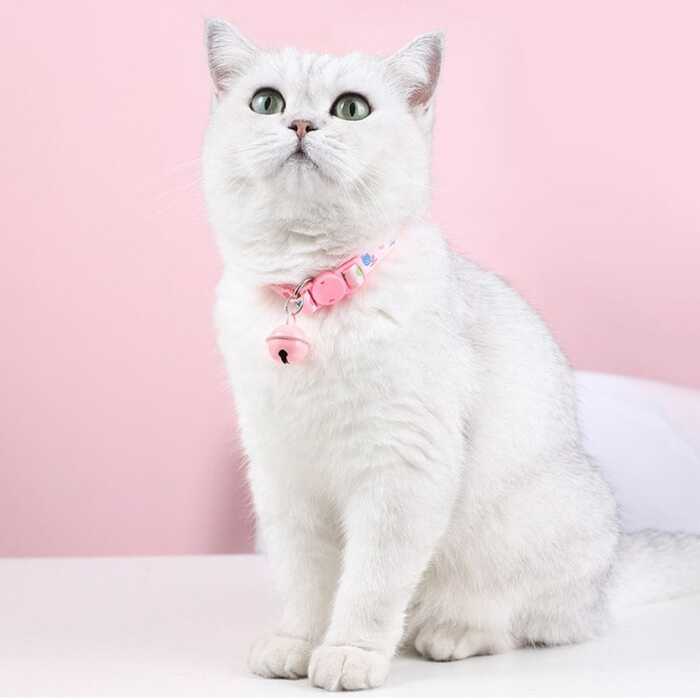 Cat Necklace Collar || Adjustable Breakaway Cat Collar With Bell Rainbow Cat Collar