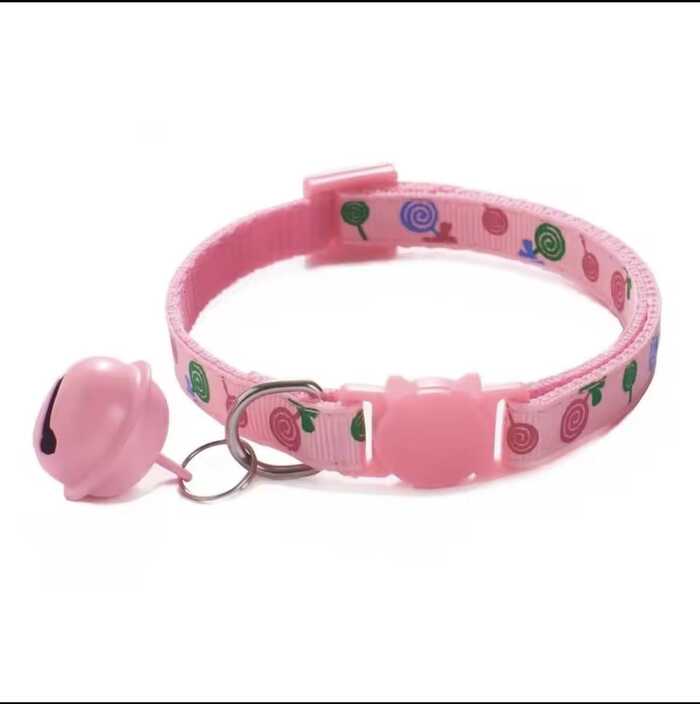 Cat Necklace Collar || Adjustable Breakaway Cat Collar With Bell Rainbow Cat Collar