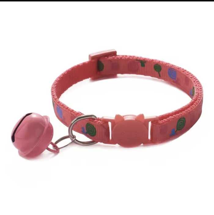 Cat Necklace Collar || Adjustable Breakaway Cat Collar With Bell Rainbow Cat Collar