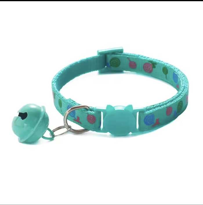 Cat Necklace Collar || Adjustable Breakaway Cat Collar With Bell Rainbow Cat Collar