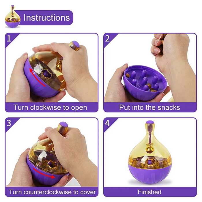 Interactive Cat Toy Shaking IQ Treat Ball Smarter Pet Toys Food Ball Food Dispenser For Cats Playing Training Balls