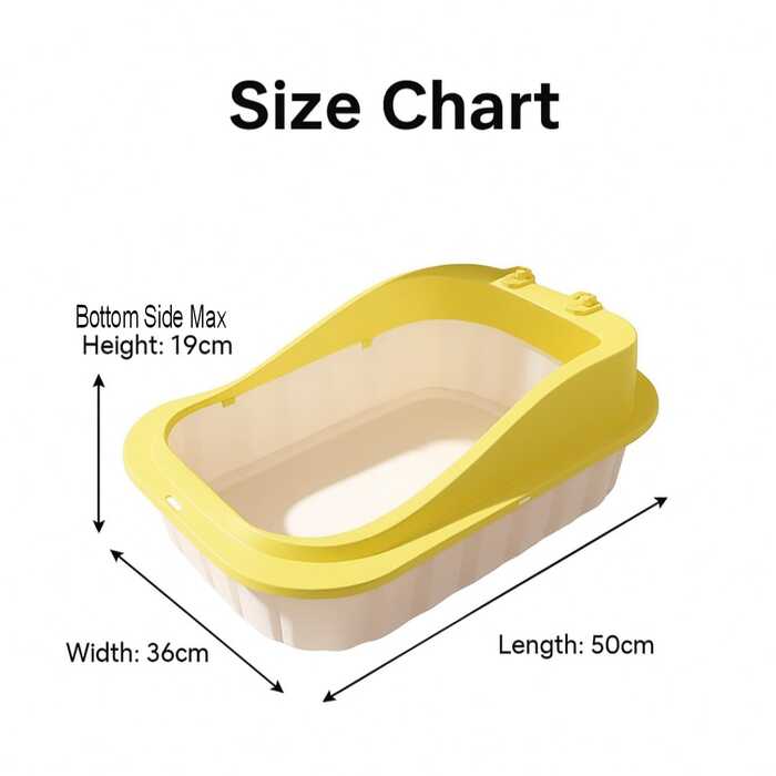 Paw Marked Semi Closed Anti-Splash Pet Cat Litter box with Scoop