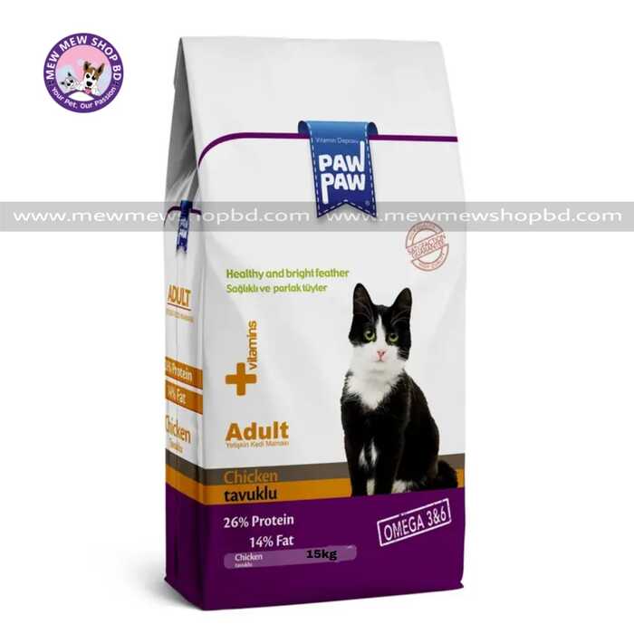 Paw Paw Adult Cat Food with Chicken 15kg