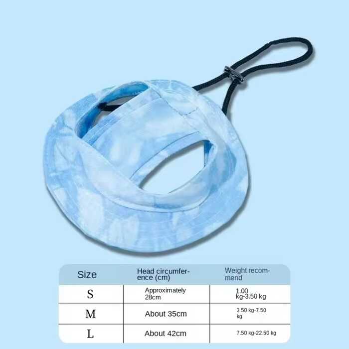 Pet hat with Ear Holes Sunscreen Baseball Cap Suitable for Small and Medium-Sized Dogs & Cats Outdoor hat