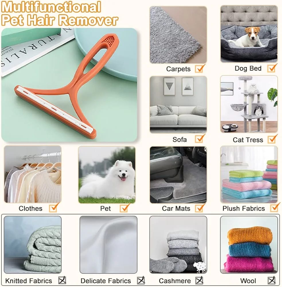 Portable Plastic Double Sided Fabric lint / Fur Remover Travel Brush