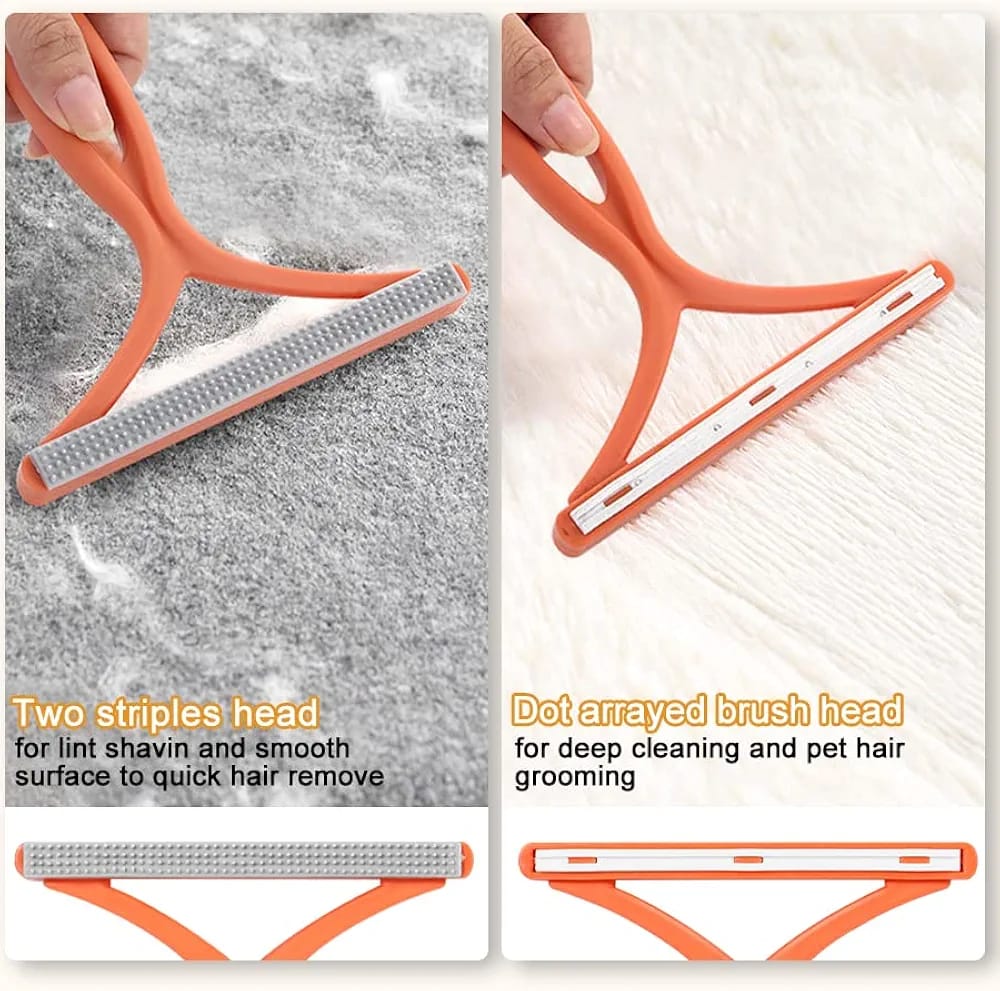 Portable Plastic Double Sided Fabric lint / Fur Remover Travel Brush