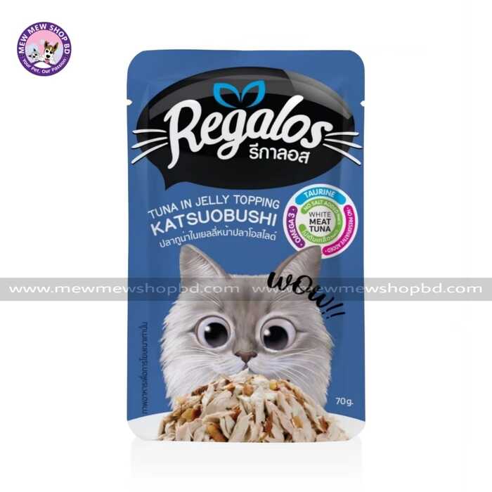 Regalos Pouch Tuna in Jelly Topping Katsuobushi 70g