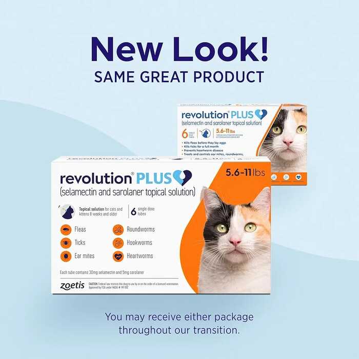 Revolution Plus Spot On (Selamectin and Sarolaner Topical Solution) for Cats 5.6–11 lbs (2.6–5.0 kg) Orange 1 Tube