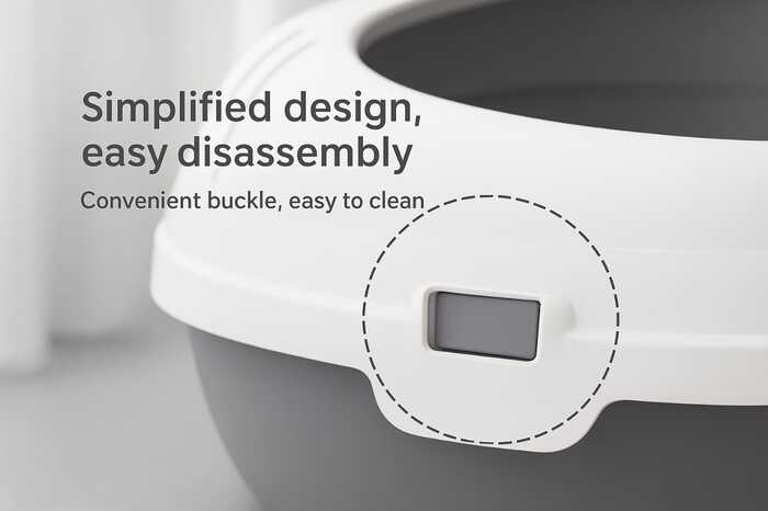 Round Shape Semi Closed Anti-Splash Pet Cat Litter box with Scoop