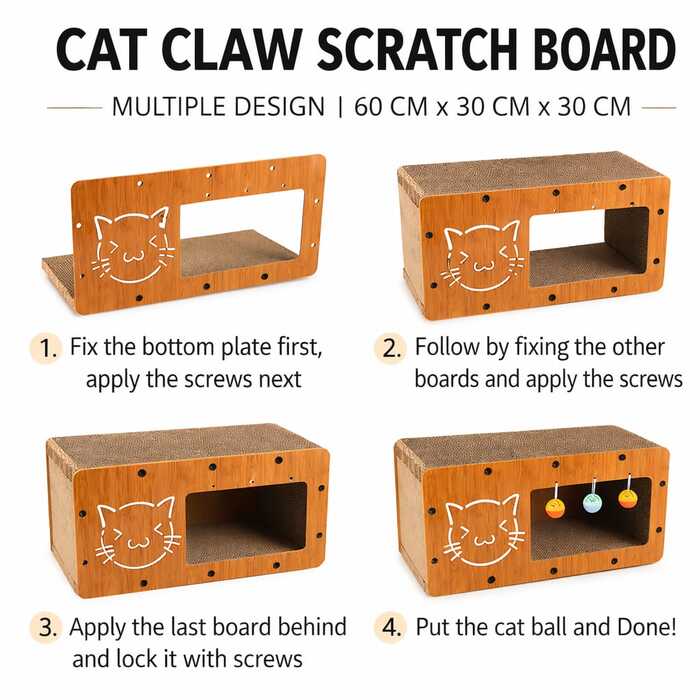 Cat Claw Scratch Board/ Cardboard Bed House Eco Friendly Durable Cat Furniture Scratcher Board