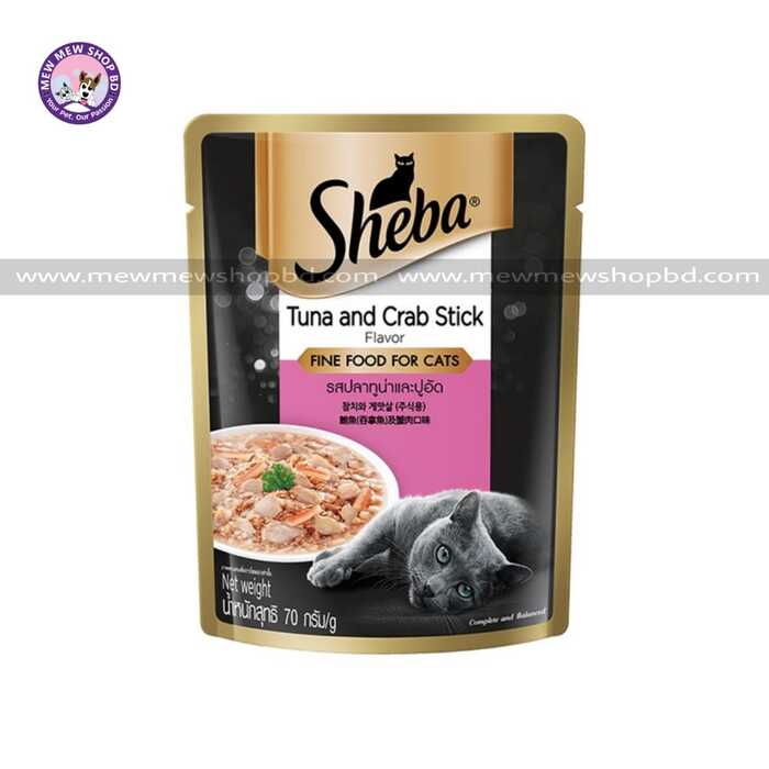 Sheba Fine Food for Cats Tuna and Crab Stick Flavor 70g