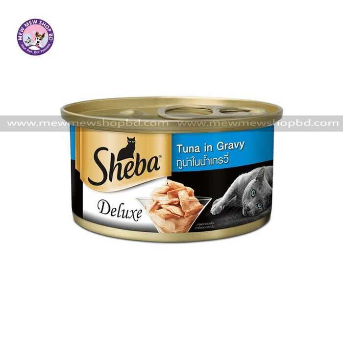 Sheba Deluxe Tuna in Gravy Canned Cat Food 85g