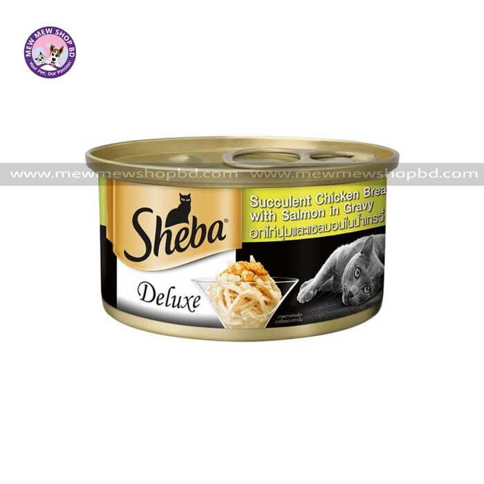 SHEBA Deluxe  Premium Wet Cat Food with Succulent Chicken Breast with Salmon 85g
