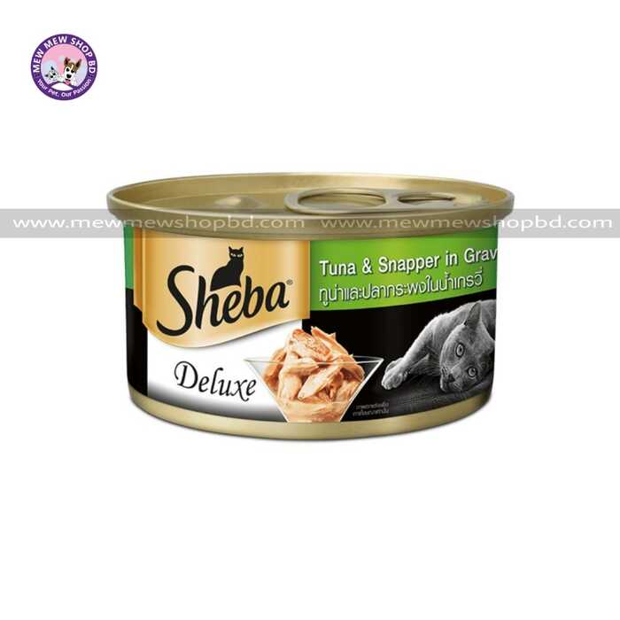 Sheba Deluxe Wet Cat Can Food with Tuna & Snapper in Gravy 85g