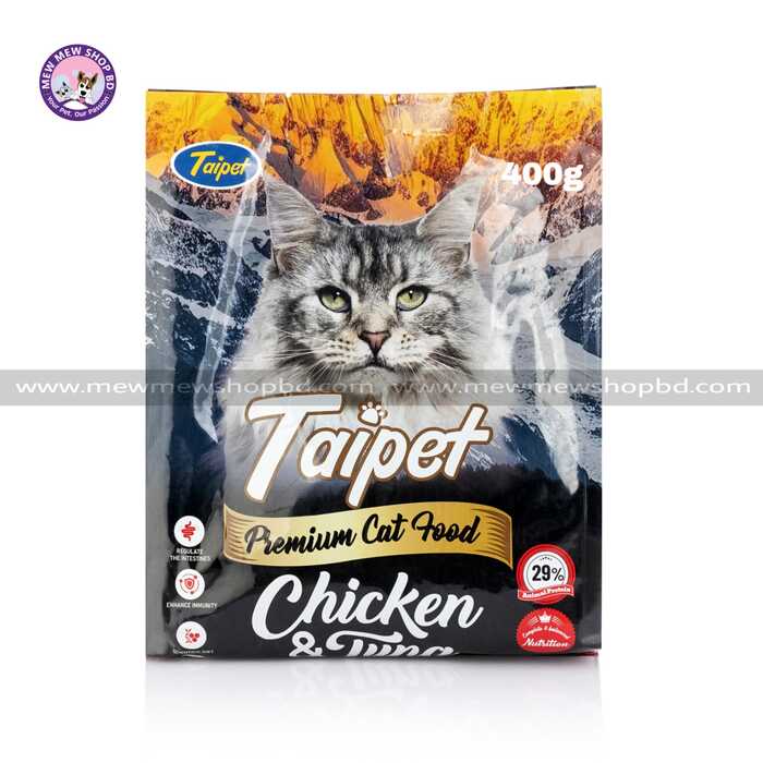 Taipet Premium Adult Dry Cat Food with Chicken & Tuna 400g