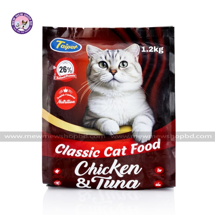 Taipet Classic Cat Food Chicken & Tuna for Adult 1.2kg