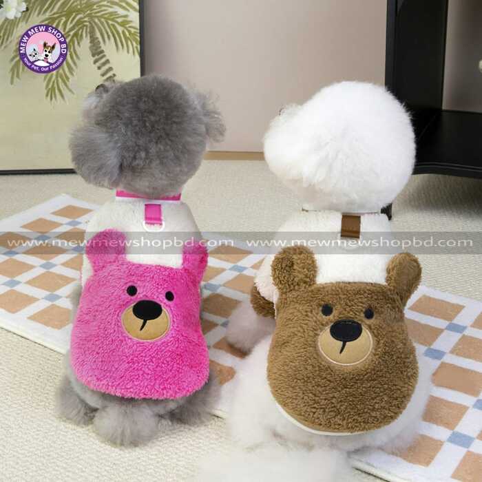 Teddy Bear Design Warm Sweater Dress for Cats & Puppy
