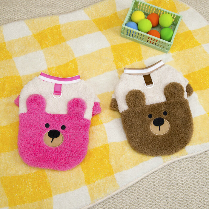 Teddy Bear Design Warm Sweater Dress for Cats & Puppy