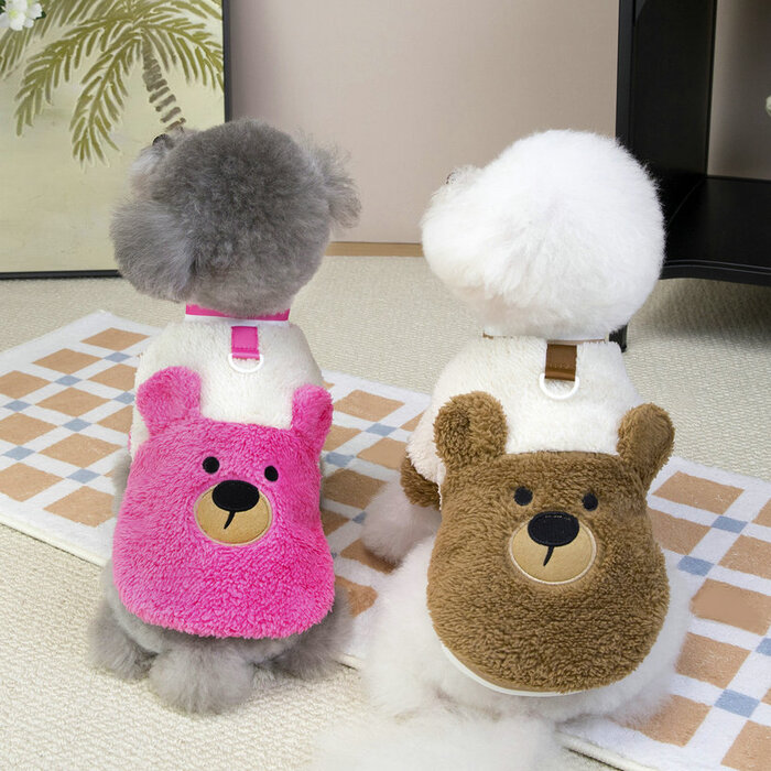Teddy Bear Design Warm Sweater Dress for Cats & Puppy