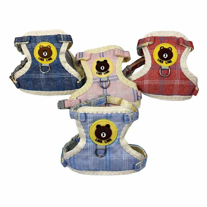 Teddy Bear Cartoon Design Vest Harness / Body Belt with Leash for Pet Cat & Puppy