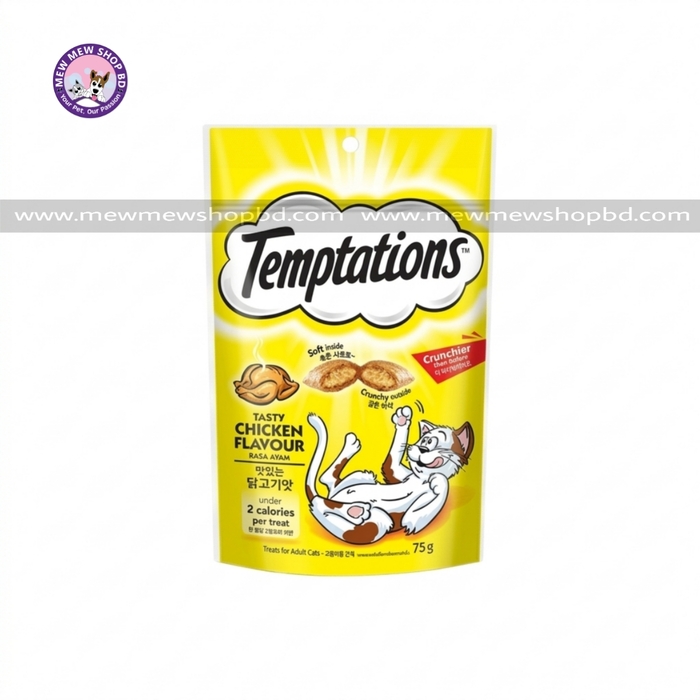 Temptations Cat Treat Tasty Chicken Flavor 75g (Made in Thailand)