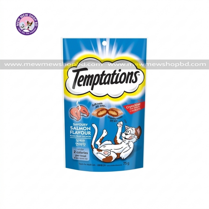 Temptations Cat Treat Savory Salmon Flavor 75g (Made in Thailand)