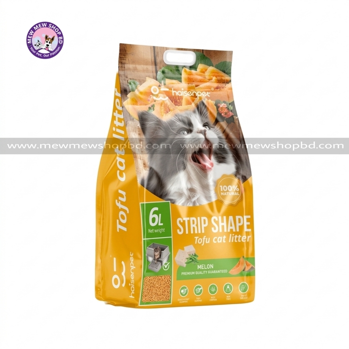 Haisenpet Tofu Strip Shape Cat Litter Melon Flavour 6L