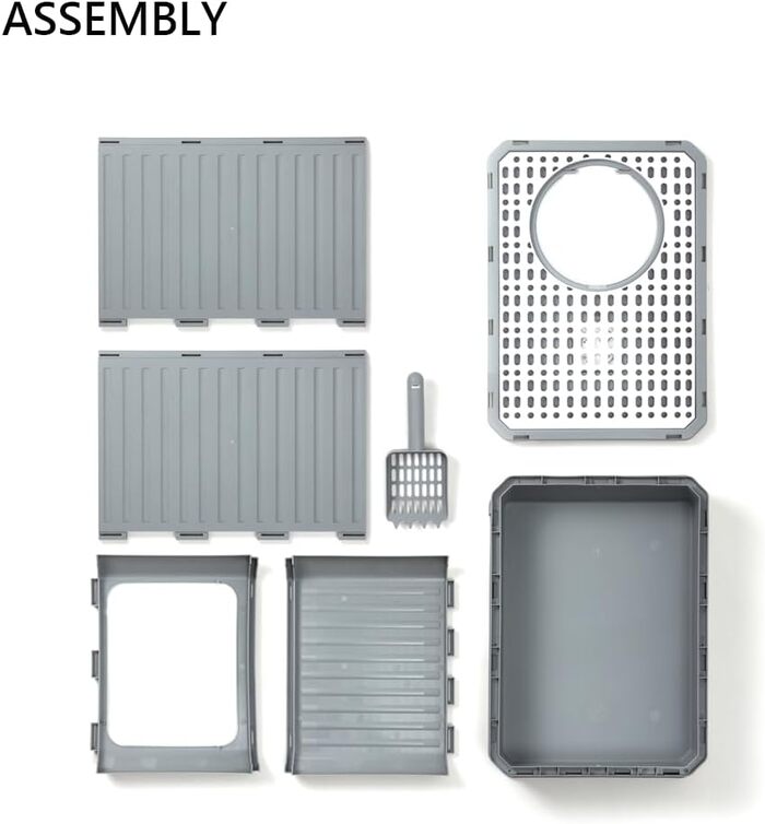 Pet Cat Toilet Litter Box with Lid Drawer System Foldable Large Including Pastic Scoop (Inside Dhaka Only)