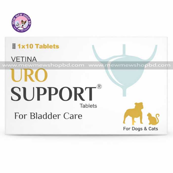 Vetina URO Support Tablets for Urinary Bladder Care for Dogs and Cats 1×10 Tablets