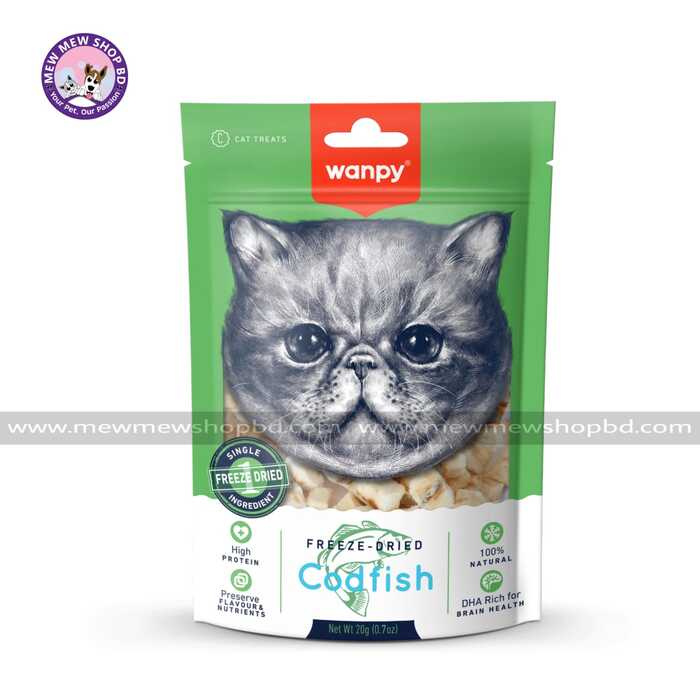 Wanpy Freeze Dried Cat Treat Codfish 20g