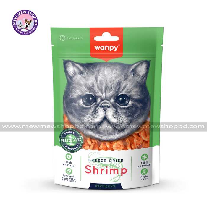 Wanpy Freeze Dried Cat Treat Shrimp 20g
