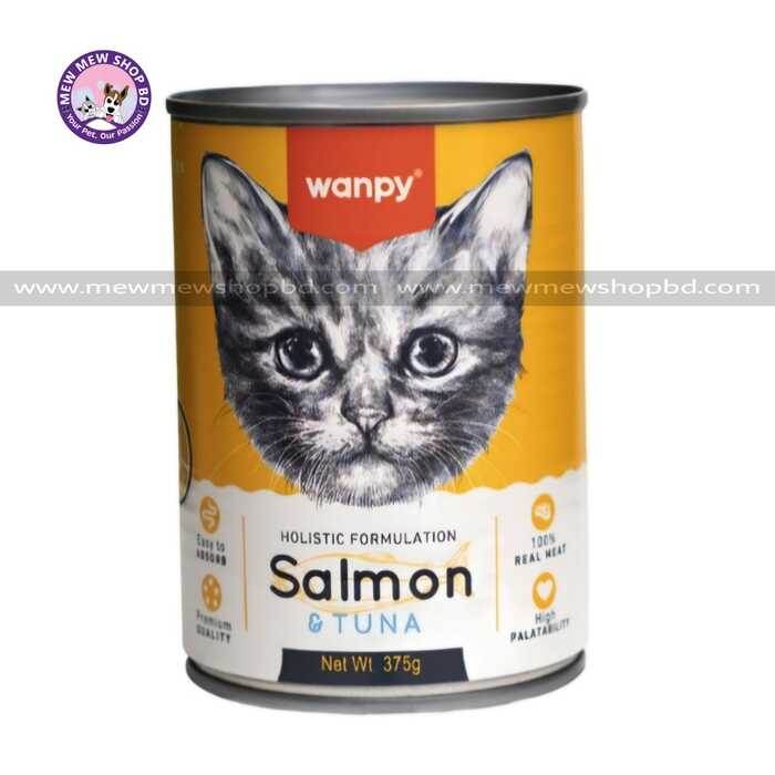 Wanpy Holistic Formulation Salmon & Tuna Kitten Cat Can Food 375g
