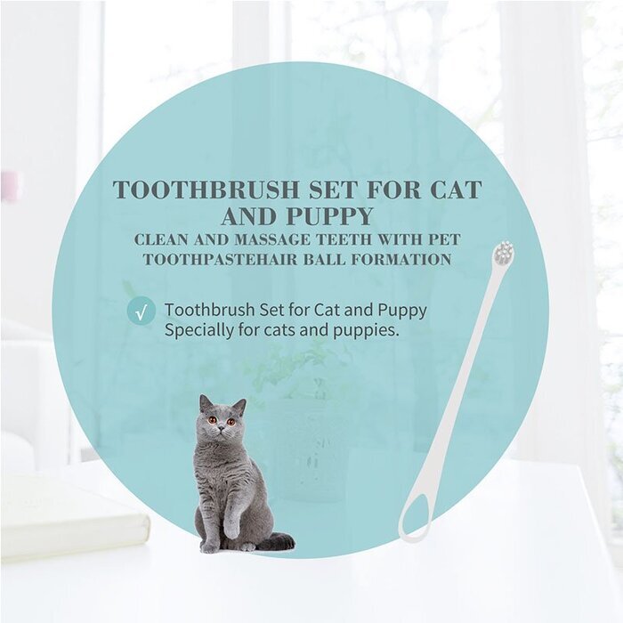 Bioline Toothbrush Set for Cats & Puppies 4pcs